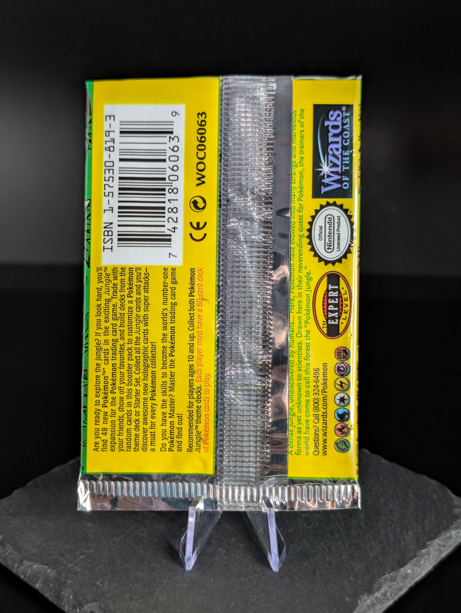 Original vintage 1999 WOTC empty Scyther artwork Jungle set booster pack