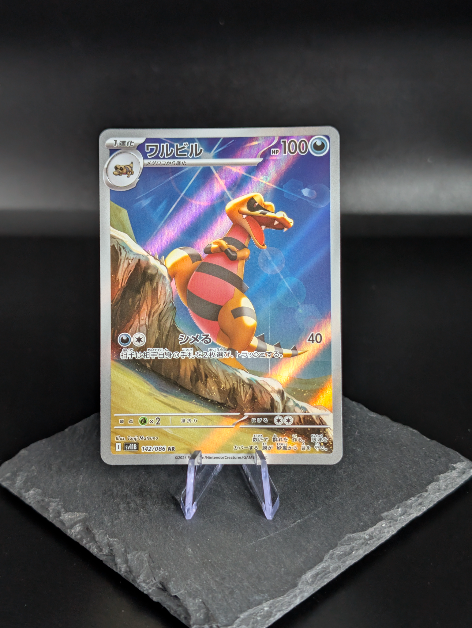 Krokorok AR Art Rare 142/086 - Japanese Black Bolt (sv11B)
