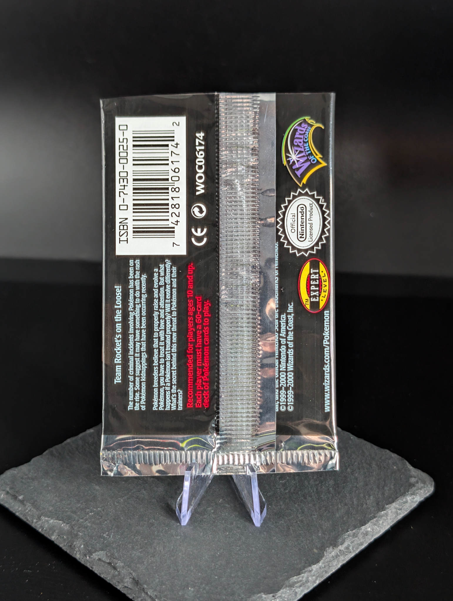 Original vintage 2000 WOTC empty Giovanni artwork Team Rocket set booster pack