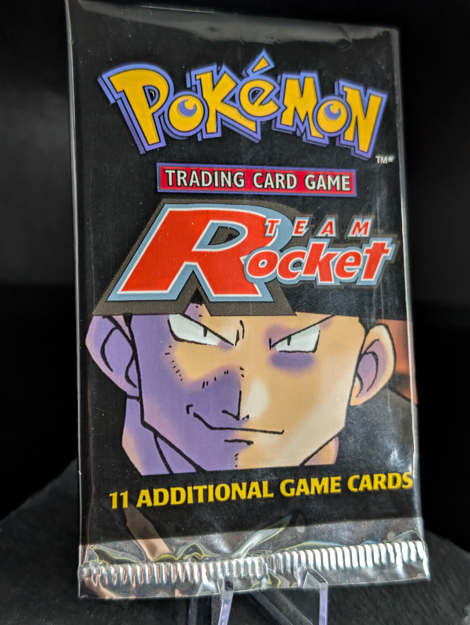 Original vintage 2000 WOTC empty Giovanni artwork Team Rocket set booster pack