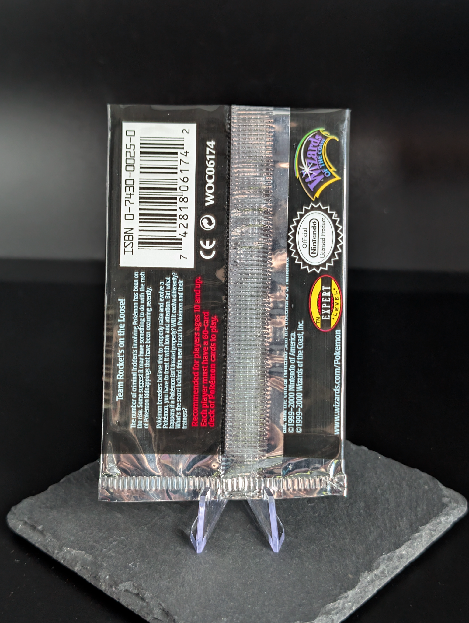 Original vintage 2000 WOTC empty Jesse and James artwork Team Rocket booster pack