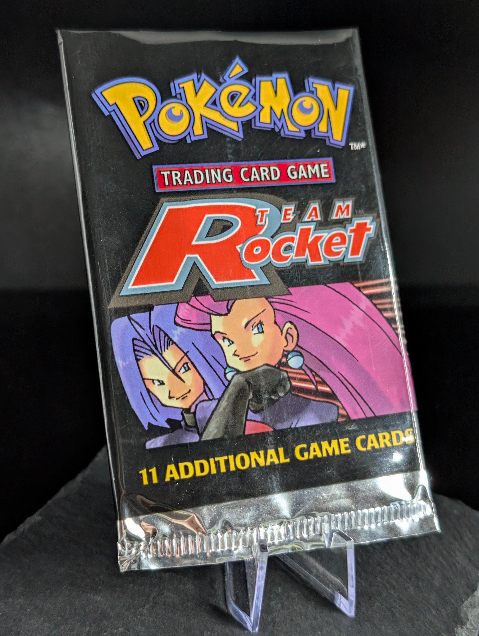 Original vintage 2000 WOTC empty Jesse and James artwork Team Rocket booster pack